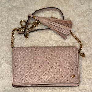Tory Burch Blush Quilted Crossbody Bag